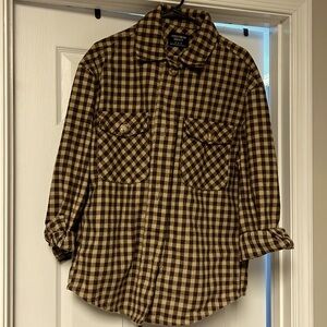 Streetwear Society Shacket. Brown and Tan. Women’s size medium. Oversized fit